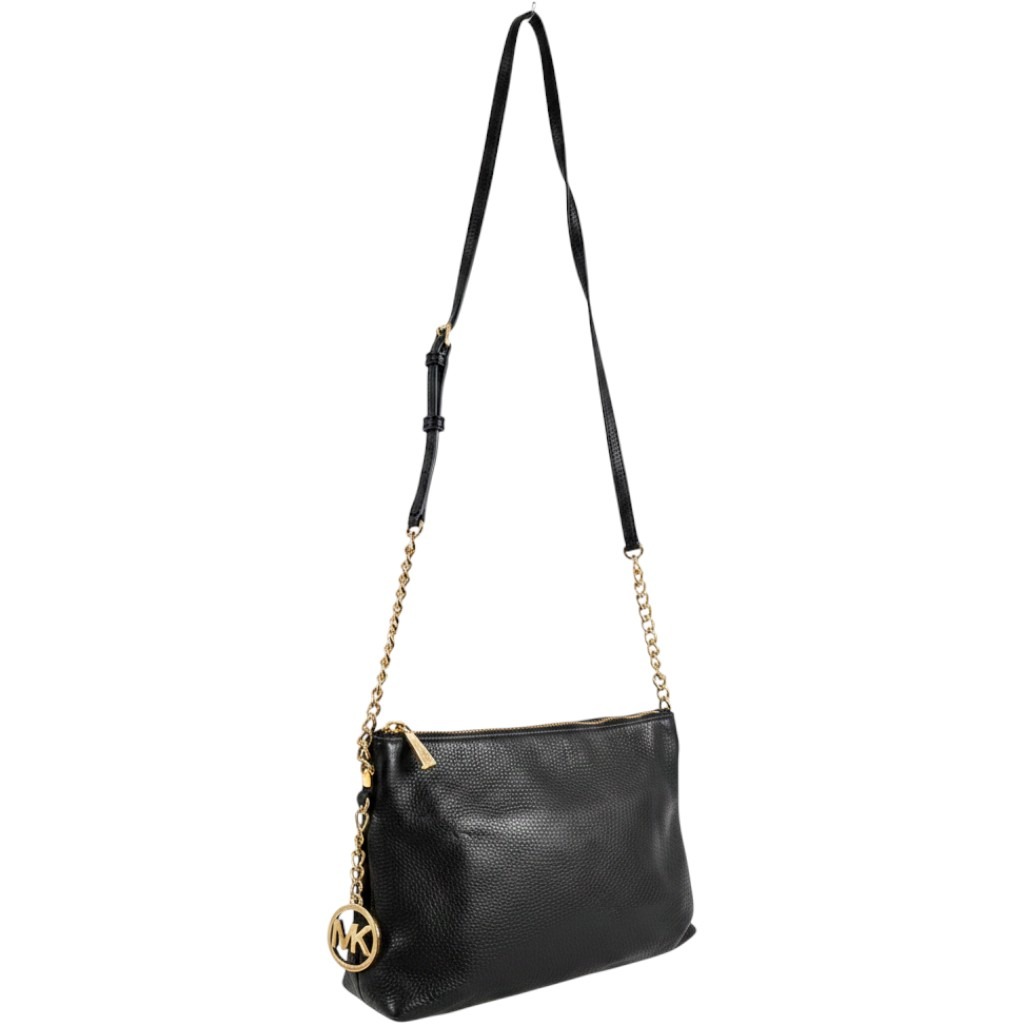 Michael Kors Bedford Crossbody Womens Large Black Pebbled Leather 30s5gtcm3l